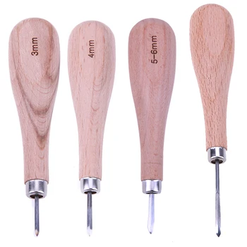 3mm 4mm 5/6mm Leather Craft Sewing Kit Handle Diamond Point Rhombus Awl DIY Tool Wooden Handle Punching Leather Tool
3mm 4mm 5/6mm Leather Craft Sewing Kit Handle Diamond Point Rhombus Awl DIY Tool Wooden Handle Punching Leather Tool