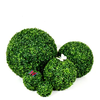 

4 Size (10/18/30/38cm) Decor Artificial Grass Ball Plastic Leaf Effect Hanging Green Grass Ball Decor Artificial DIY Flower Ball