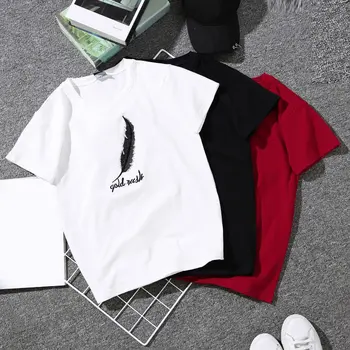 2019 New-Coming Women Summer T-Shirts Feather Embroidery Short Sleeve O-Neck Plus Size Loose Ladies Tees Female Tops White
2019 New-Coming Women Summer T-Shirts Feather Embroidery Short Sleeve O-Neck Plus Size Loose Ladies Tees Female Tops White