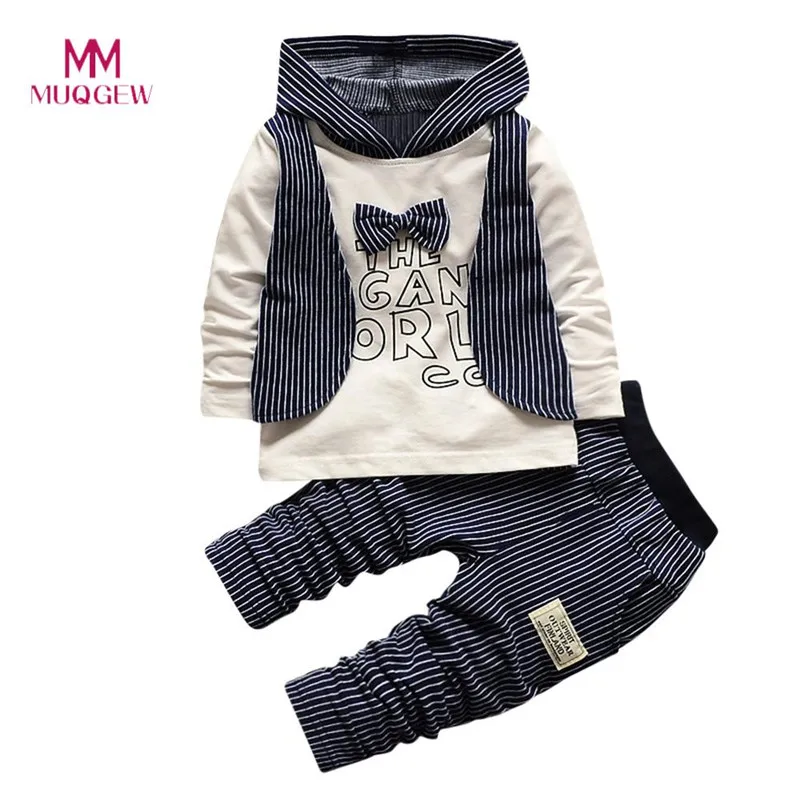 MUQGEW Baby Boy Clothes Children Clothing Set Long Sleeve Hooded 2Pcs Infant Toddler Boys Stripe Hoodie Tops+Pants Clothes Set
MUQGEW Baby Boy Clothes Children Clothing Set Long Sleeve Hooded 2Pcs Infant Toddler Boys Stripe Hoodie Tops+Pants Clothes Set