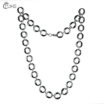 Ceramic Channel Pendant Necklace Women Stainless Steel Engagement Promise Necklaces Smooth Round Wedding Fashion Jewelry Gifts
Ceramic Channel Pendant Necklace Women Stainless Steel Engagement Promise Necklaces Smooth Round Wedding Fashion Jewelry Gifts