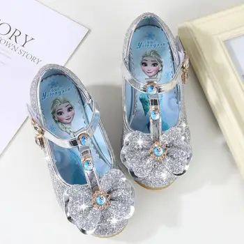 Girls Wedding Shoes Glitter New Brand High Heels Children Elsa Princess Sandals Dance Kids Fashion Party Shoes with Bow
Girls Wedding Shoes Glitter New Brand High Heels Children Elsa Princess Sandals Dance Kids Fashion Party Shoes with Bow