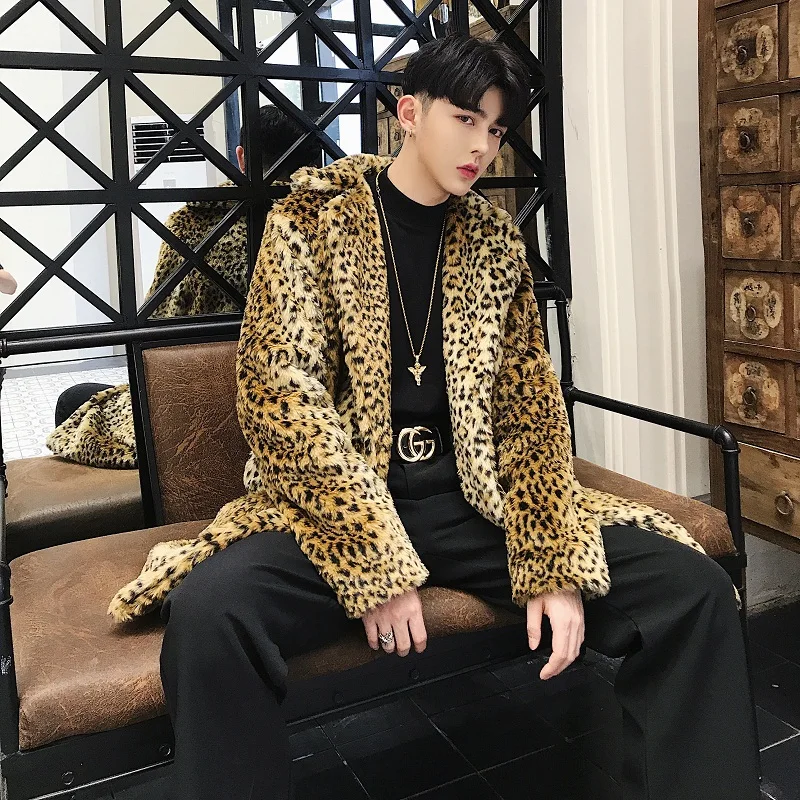 New Leopard warm Faux fur coat leather jacket men overcoat Villus autumn winter thermal
New Leopard warm Faux fur coat leather jacket men overcoat Villus autumn winter thermal