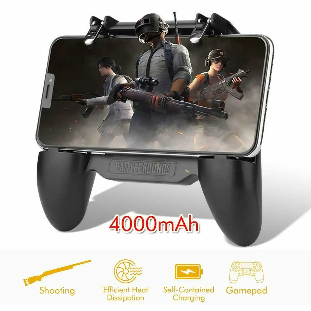 Build-in 4000mah Powerbank PUBG Mobile Gamepad Gaming Controller with Cooling Fan Fire Game Joystick Trigger for Mobile Phone
Build-in 4000mah Powerbank PUBG Mobile Gamepad Gaming Controller with Cooling Fan Fire Game Joystick Trigger for Mobile Phone