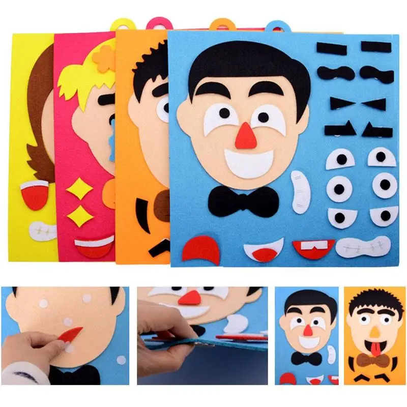 DIY Emotion Change Puzzle Toys Facial Expression Funny Humor Non-woven Children's Handmade Facial Expressions Stickers
DIY Emotion Change Puzzle Toys Facial Expression Funny Humor Non-woven Children's Handmade Facial Expressions Stickers