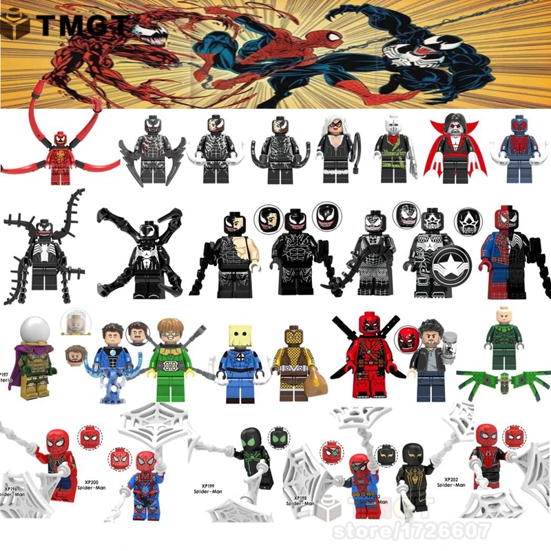 marvel Toys Spiderman Far from home Mysterio Venom Carnage Hydroman Vulture Building Blocks Children Gifts KT1027 Free shipping
marvel Toys Spiderman Far from home Mysterio Venom Carnage Hydroman Vulture Building Blocks Children Gifts KT1027 Free shipping