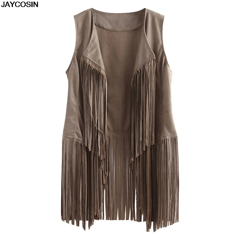 JAYCOSIN Women's Autumn Woollen Jacket Tops Women Suede Ethnic Sleeveless Tassels Fringed Vest Cardigan diy Coat of Women 9718
JAYCOSIN Women's Autumn Woollen Jacket Tops Women Suede Ethnic Sleeveless Tassels Fringed Vest Cardigan diy Coat of Women 9718