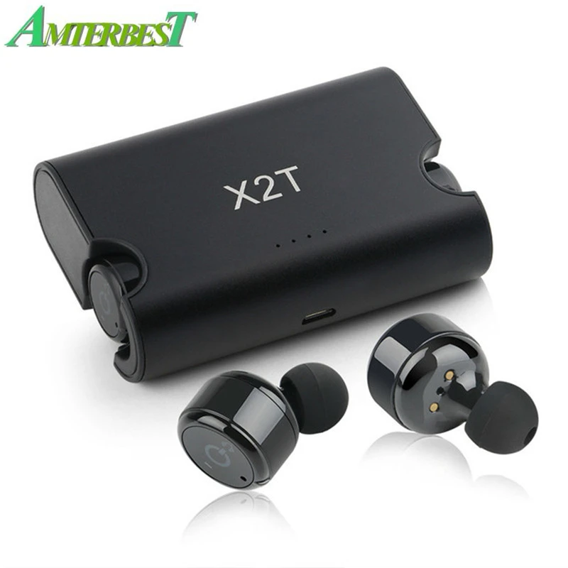 AMTERBEST X2T Bluetooth Earphone Stereo Earbuds Mini Wireless Earphone with Mic Charger Box Headphone Headset for Iphone Android
AMTERBEST X2T Bluetooth Earphone Stereo Earbuds Mini Wireless Earphone with Mic Charger Box Headphone Headset for Iphone Android