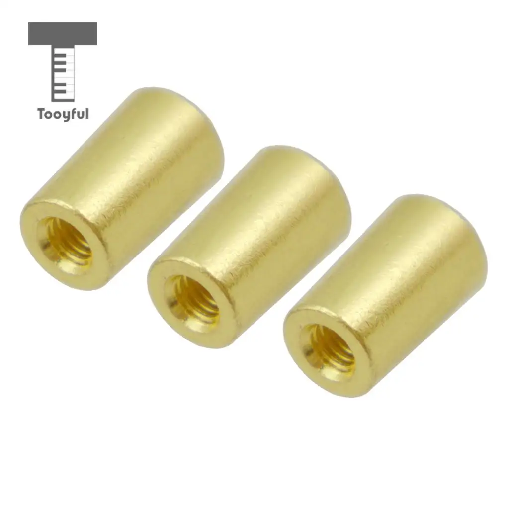 Tooyful 3Pcs Internal Thread 4mm Brass 3 Way Toggle Switch Knobs Cap Tip Button for LP Electric Guitar Parts Replacements