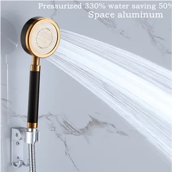 Water saving nozzle Space aluminum high pressure handheld shower head with negative ion filter Rain / Spa Shower Head
Water saving nozzle Space aluminum high pressure handheld shower head with negative ion filter Rain / Spa Shower Head