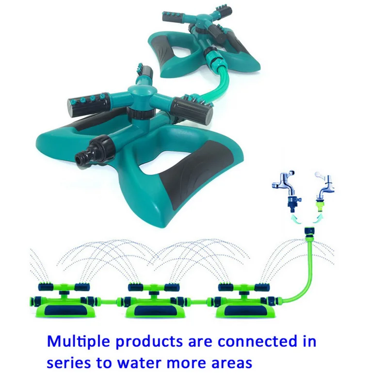 Newest Garden Sprinklers Automatic Watering Grass Lawn 360 Degree Garden Sprinklers 3 Nozzle Circle Rotating Irrigation System
Newest Garden Sprinklers Automatic Watering Grass Lawn 360 Degree Garden Sprinklers 3 Nozzle Circle Rotating Irrigation System