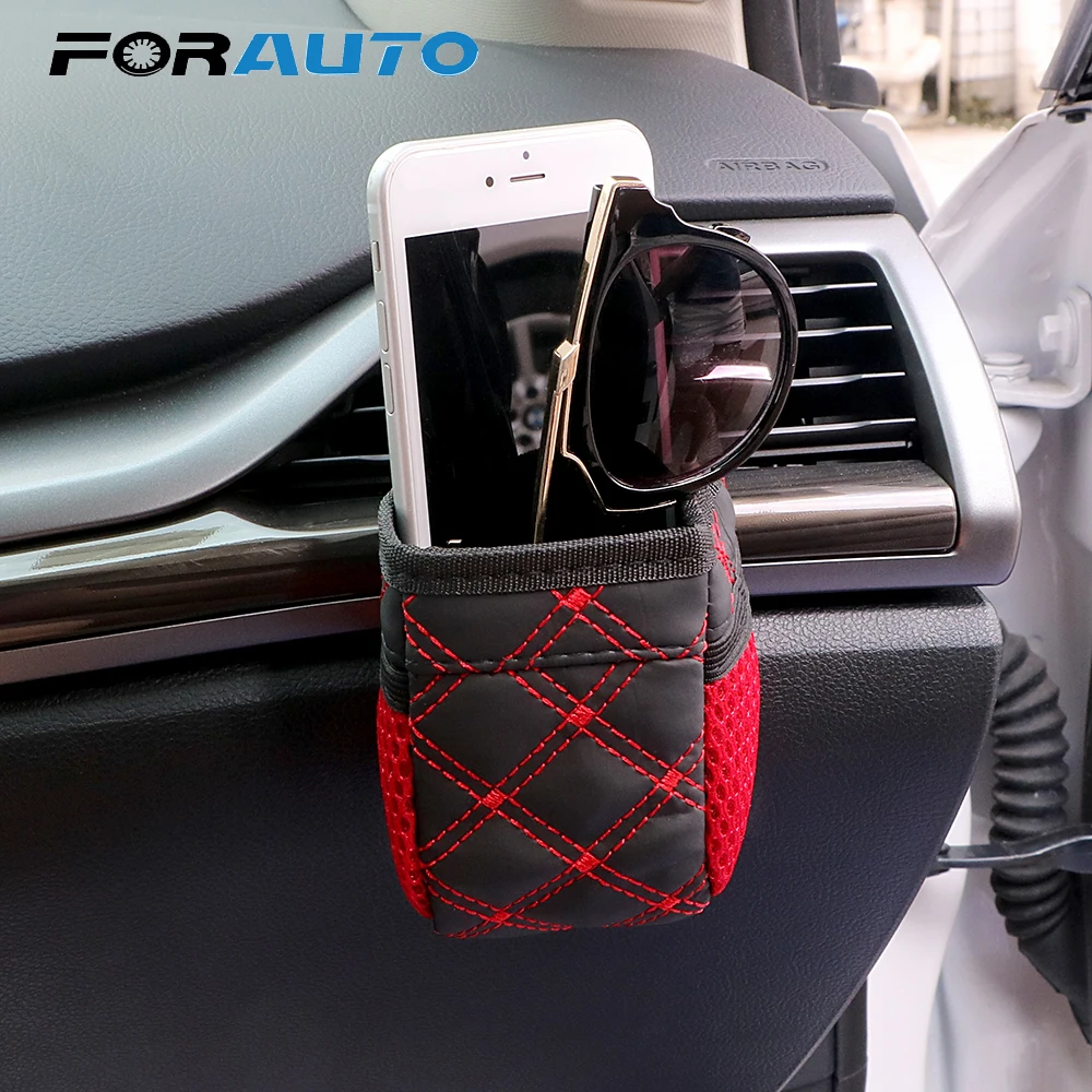FORAUTO Storage Bag Onboard opening pockets Red Grid Net Car Outlet hanging Bag Universal Pocket Organizer Phone Holder
FORAUTO Storage Bag Onboard opening pockets Red Grid Net Car Outlet hanging Bag Universal Pocket Organizer Phone Holder