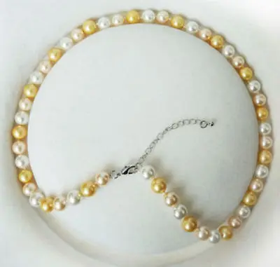 FREE SHIPPING HOT sell new Style >>>> Fashion New 8mm White pink yellow Shell Pearl Round Beads Necklace 18"AAA+
FREE SHIPPING HOT sell new Style >>>> Fashion New 8mm White pink yellow Shell Pearl Round Beads Necklace 18"AAA+