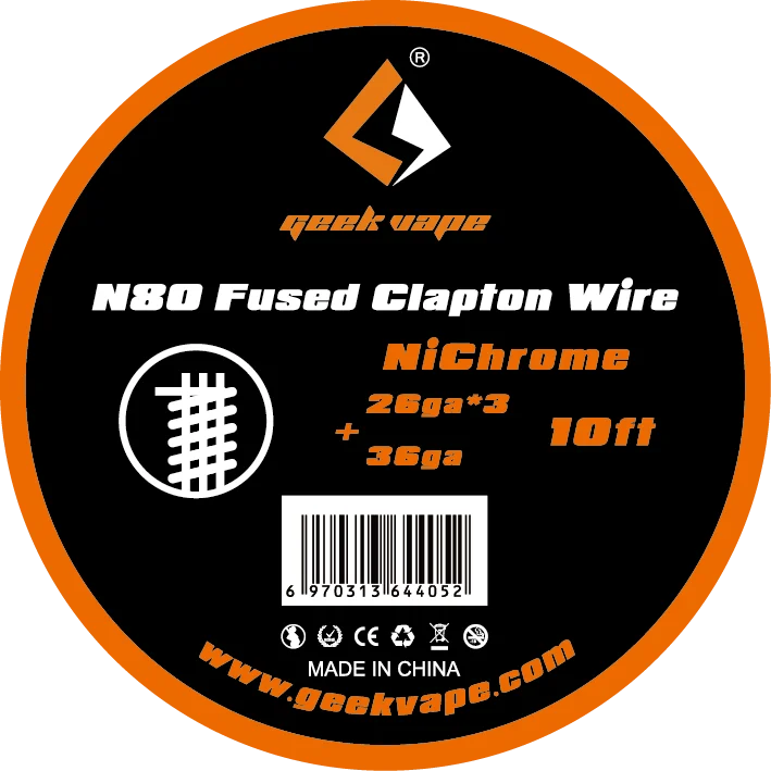 Vape accessories GeekVape N80 Fused clapton wire(26ga*3+36ga) for Electronic Cigarette RDA RTA tank
Vape accessories GeekVape N80 Fused clapton wire(26ga*3+36ga) for Electronic Cigarette RDA RTA tank