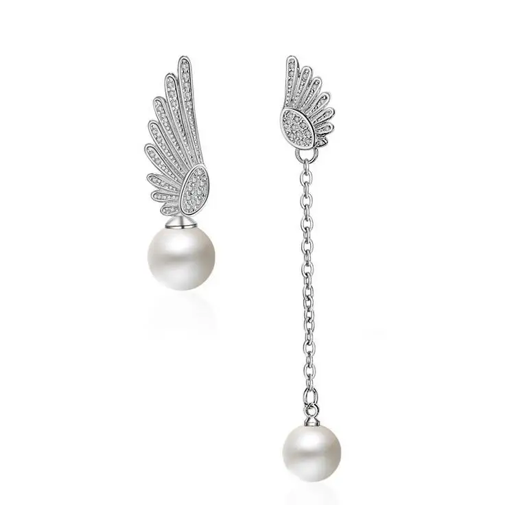 2017 new arrival hot sell fashion Asymmetric angel wings Imitation pearl zircon 925 sterling silver ladies`stud earrings jewelry
2017 new arrival hot sell fashion Asymmetric angel wings Imitation pearl zircon 925 sterling silver ladies`stud earrings jewelry