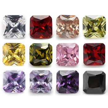 Size 3x3~10x10mm Square Octangle Shape Princess Cut 5A Orange Pink Champagne White CZ Stone Synthetic Gems Cubic Zirconia 
Size 3x3~10x10mm Square Octangle Shape Princess Cut 5A Orange Pink Champagne White CZ Stone Synthetic Gems Cubic Zirconia