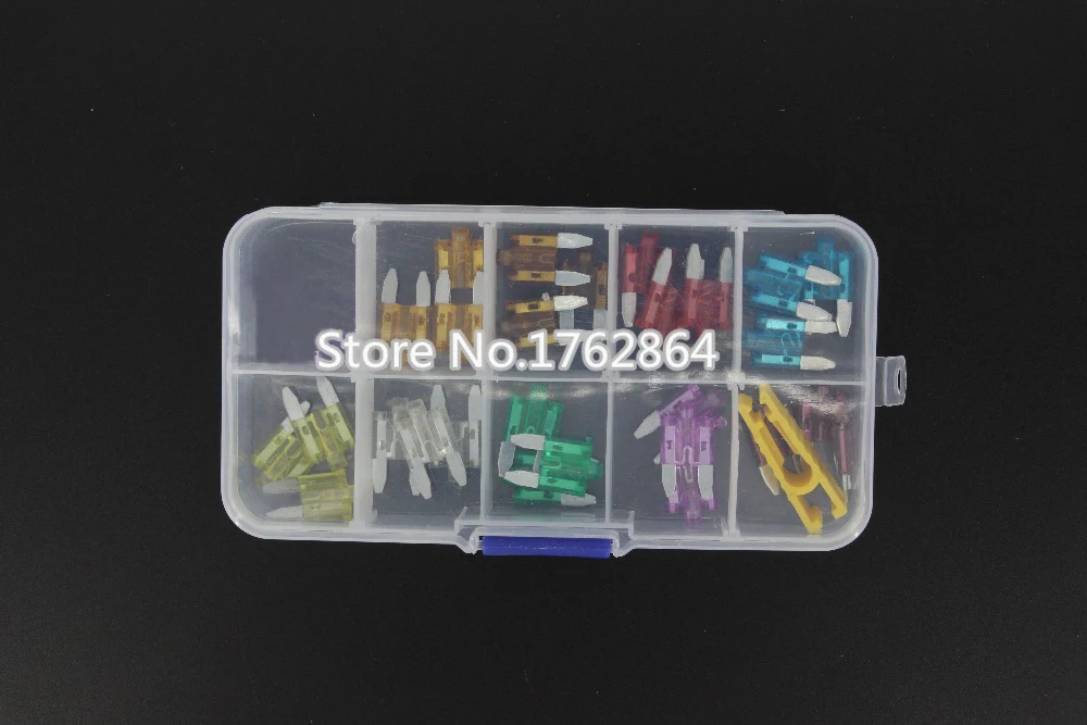 

27PCS 5A~40A Small Size Auto fuse inserts car insurance tablets small fuse with lamp car inserts fuse with box and clip
