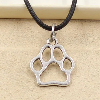 New Durable Black Faux Leather Dog Paw Cord Choker Charm DIY Necklace Pendant Retro Boho Tibetan Silver Color
New Durable Black Faux Leather Dog Paw Cord Choker Charm DIY Necklace Pendant Retro Boho Tibetan Silver Color