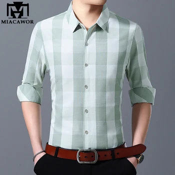 MIACAWOR 2019 New Brand Men Shirt Slim Fit Casual Shirts Long Sleeve Plaid Shirt Camisa Masculina Male Clothing C429
MIACAWOR 2019 New Brand Men Shirt Slim Fit Casual Shirts Long Sleeve Plaid Shirt Camisa Masculina Male Clothing C429