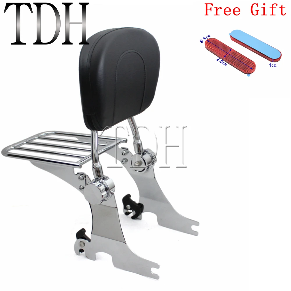 Chrome Motorcycle Luggage Detachable Sissy Bar Passenger Seat Backrest Cushion For Harley Sportster XL883 XL1200 XL
Chrome Motorcycle Luggage Detachable Sissy Bar Passenger Seat Backrest Cushion For Harley Sportster XL883 XL1200 XL
