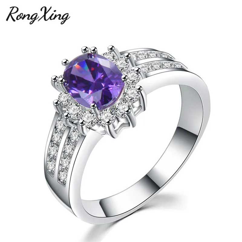 Фото RongXing серебряный цвет очаровательные разноцветные кольца по - купить