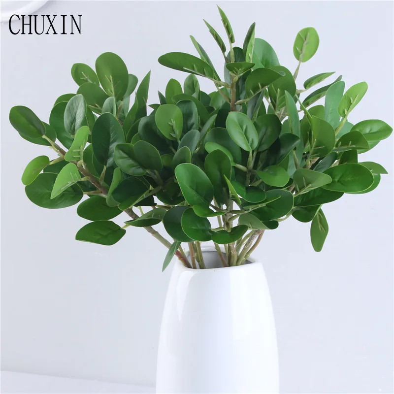 Garden Home Wedding Decoration Artificial Plant with Green Plastic Ficus Leaves Wreath Flower Flores artificiales 5PCS/lot
Garden Home Wedding Decoration Artificial Plant with Green Plastic Ficus Leaves Wreath Flower Flores artificiales 5PCS/lot