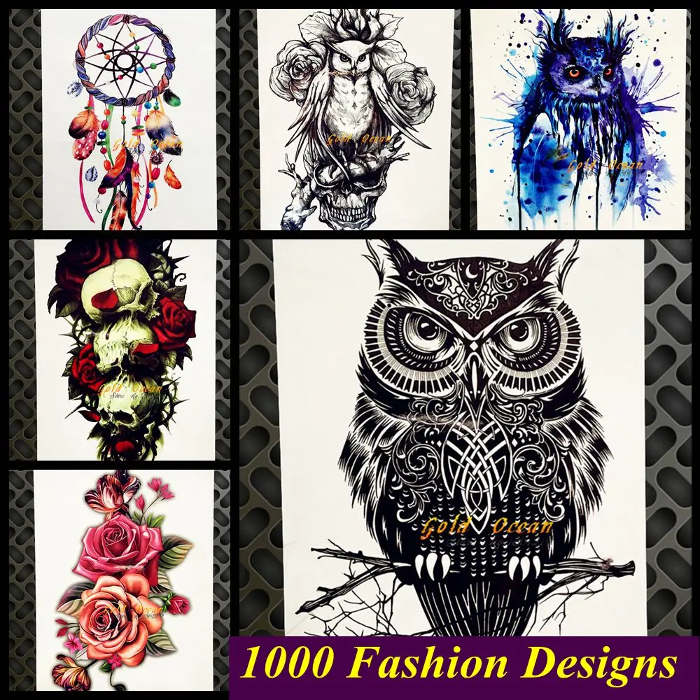 3D Fashion Wise Owl Removable Tattoo Sticker Women Large Body Arm Sleeve GB301 Men Shoulder Fake Tattoo Design Henna Tatoos
3D Fashion Wise Owl Removable Tattoo Sticker Women Large Body Arm Sleeve GB301 Men Shoulder Fake Tattoo Design Henna Tatoos