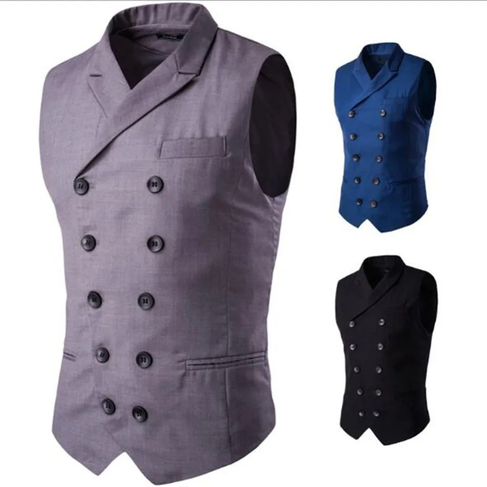2019 Mens Suit Vest Men Jacket Sleeveless Black Blue Vintage Formal Business Dress Vest Male Slim Double Breasted Waistcoat
2019 Mens Suit Vest Men Jacket Sleeveless Black Blue Vintage Formal Business Dress Vest Male Slim Double Breasted Waistcoat