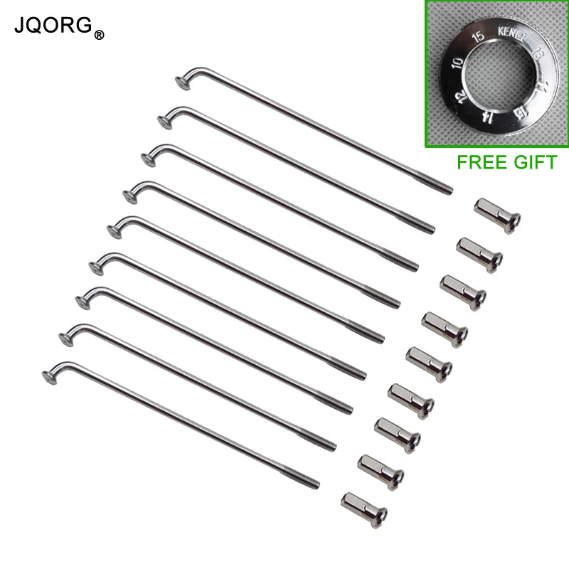 JQORG Spokes Diameter 2.6 mm J-BEND Electric Bike Wheel Spokes Stainless Steel Material Electric Bicycle Spokes Length 174-224mm
JQORG Spokes Diameter 2.6 mm J-BEND Electric Bike Wheel Spokes Stainless Steel Material Electric Bicycle Spokes Length 174-224mm