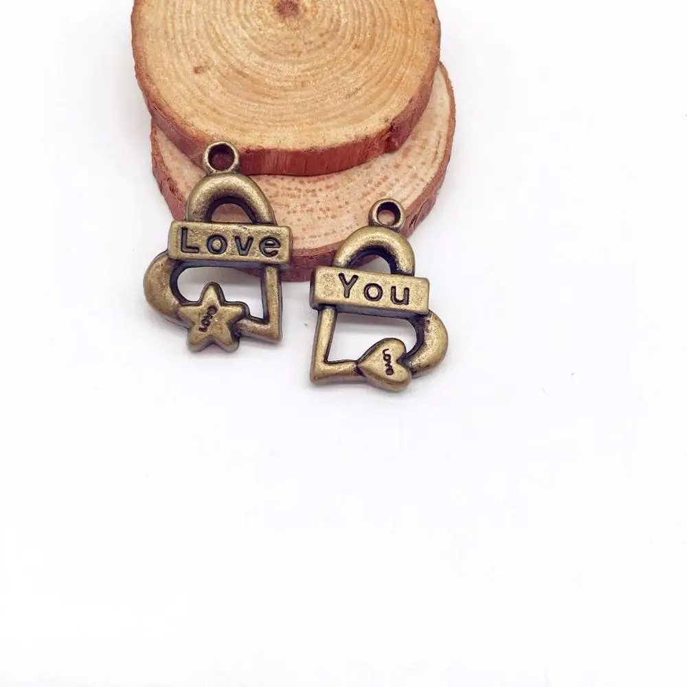 Fashion 5 set 10 pcs love heart charms couple Pendants fit DIY handmade necklace earring bracelet Jewelry Making | Украшения и