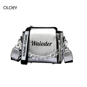 Women's handbags 2018 Summer New Printed Letter Small Party bag Wide Shoulder strap Flashing Leather Wild Shoulder Messenger Bag
Women's handbags 2018 Summer New Printed Letter Small Party bag Wide Shoulder strap Flashing Leather Wild Shoulder Messenger Bag