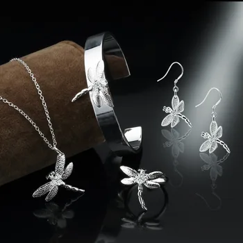 HERMOSA jewelry Dragonfly pattern 925 Silver Party Accessories wholesale Necklace Earrings bangle Ring set 6#7#8#9# TZ400502
HERMOSA jewelry Dragonfly pattern 925 Silver Party Accessories wholesale Necklace Earrings bangle Ring set 6#7#8#9# TZ400502