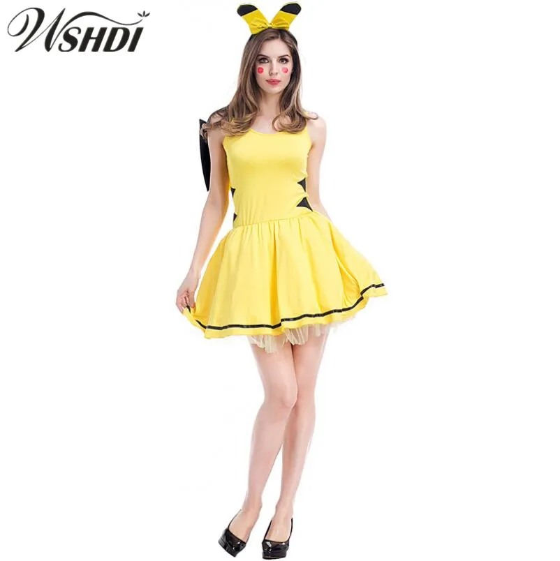 2019 Sexy Women Pokemon Pikachu Costumes Cosplay Halloween Adult Animal Costume Fancy Dress Clubwear Party Wear
2019 Sexy Women Pokemon Pikachu Costumes Cosplay Halloween Adult Animal Costume Fancy Dress Clubwear Party Wear