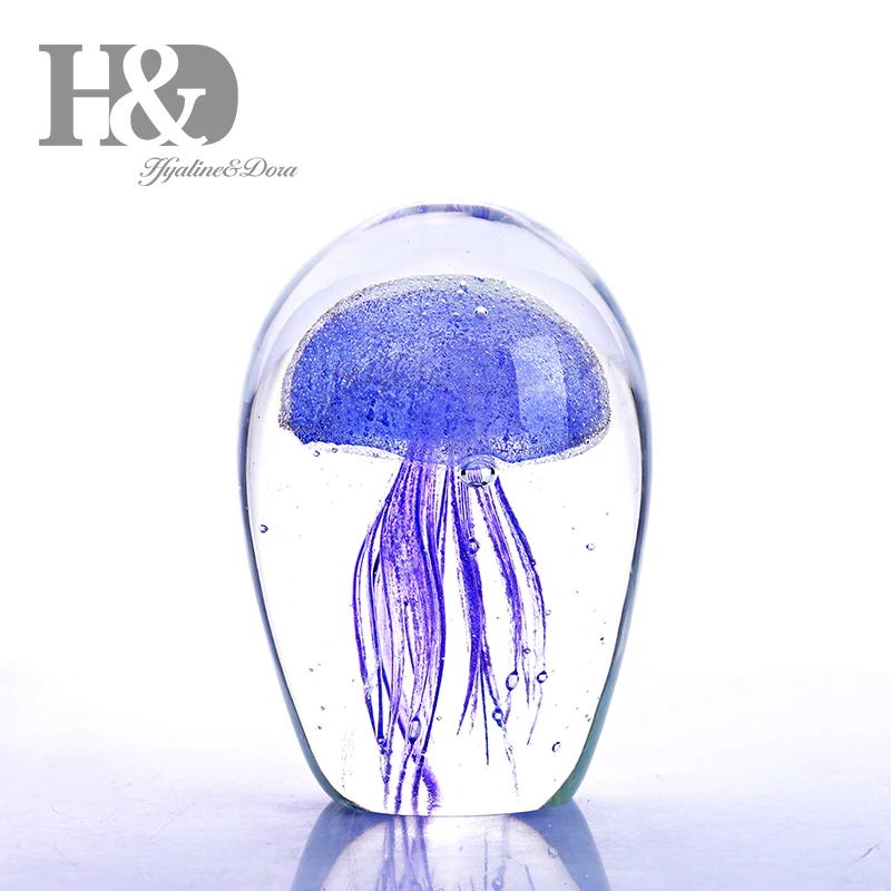 H&D 4.5inch Hand-Blown Glass Jellyfish Paperweight Home Decor Glass Jellyfish Minature Figurine Glass Craft Gift For Home Office
H&D 4.5inch Hand-Blown Glass Jellyfish Paperweight Home Decor Glass Jellyfish Minature Figurine Glass Craft Gift For Home Office