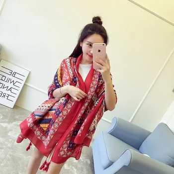 2017 Newest Design Oil Printing Winter Scarf Women Shawls Thicken Warm Scarves Silk Brand Oversize Scarf Woman Wrap 110CM*190CM
2017 Newest Design Oil Printing Winter Scarf Women Shawls Thicken Warm Scarves Silk Brand Oversize Scarf Woman Wrap 110CM*190CM