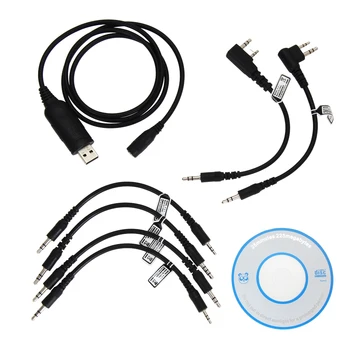 6 in 1 Adapter Cables USB Programming Cable For Walkie Talkie for HYT BAOFENG KENWOOD Two Way Radio for MOTOROLA
6 in 1 Adapter Cables USB Programming Cable For Walkie Talkie for HYT BAOFENG KENWOOD Two Way Radio for MOTOROLA
