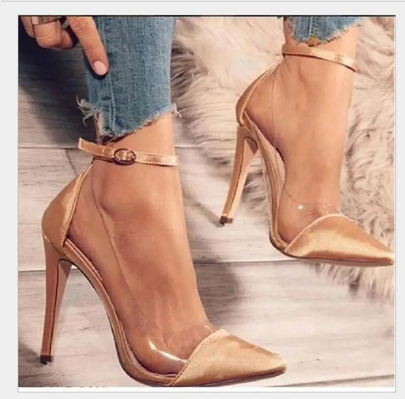 Women pump women's wedding shoes bride sexy stiletto ankle buckle pointy transparent size 35-42 shoes
Women pump women's wedding shoes bride sexy stiletto ankle buckle pointy transparent size 35-42 shoes