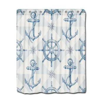 YYT Shower Curtains Nautical Anchor Sailing Ships Wheel Compass Patter Shower Curtain
YYT Shower Curtains Nautical Anchor Sailing Ships Wheel Compass Patter Shower Curtain