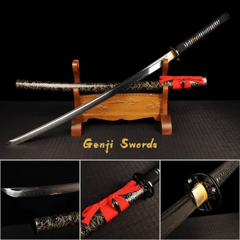 Handmade Full Tang Katana T10 Steel Clay-Tempered Real Japanese Samurai Sword Ready for Cutting Bamboo
Handmade Full Tang Katana T10 Steel Clay-Tempered Real Japanese Samurai Sword Ready for Cutting Bamboo