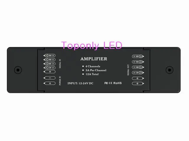 DC12-24v 144-288watt RGBW 4 channels output 4-in-1 led signal amplifier widely use for normal rgbw luminaires extension 4pcs/lot
DC12-24v 144-288watt RGBW 4 channels output 4-in-1 led signal amplifier widely use for normal rgbw luminaires extension 4pcs/lot