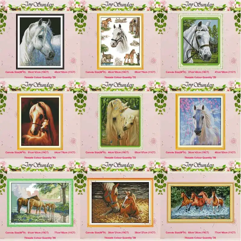 Horse family White horse animals counted 11CT 14CT Cross Stitch Set DIY DMC Cross-stitch Kit Embroidery Needlework Home Decor
Horse family White horse animals counted 11CT 14CT Cross Stitch Set DIY DMC Cross-stitch Kit Embroidery Needlework Home Decor