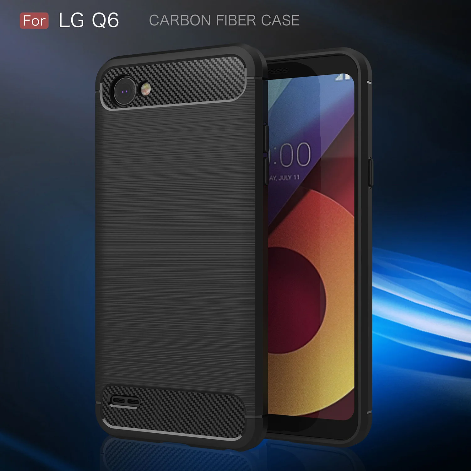 Carbon Fiber Case for LG Q6 M700a Soft Slim TPU Silicone Armor Back Cover LgQ6 Capinha M700dsn Plus Mobile Cases Coque |
