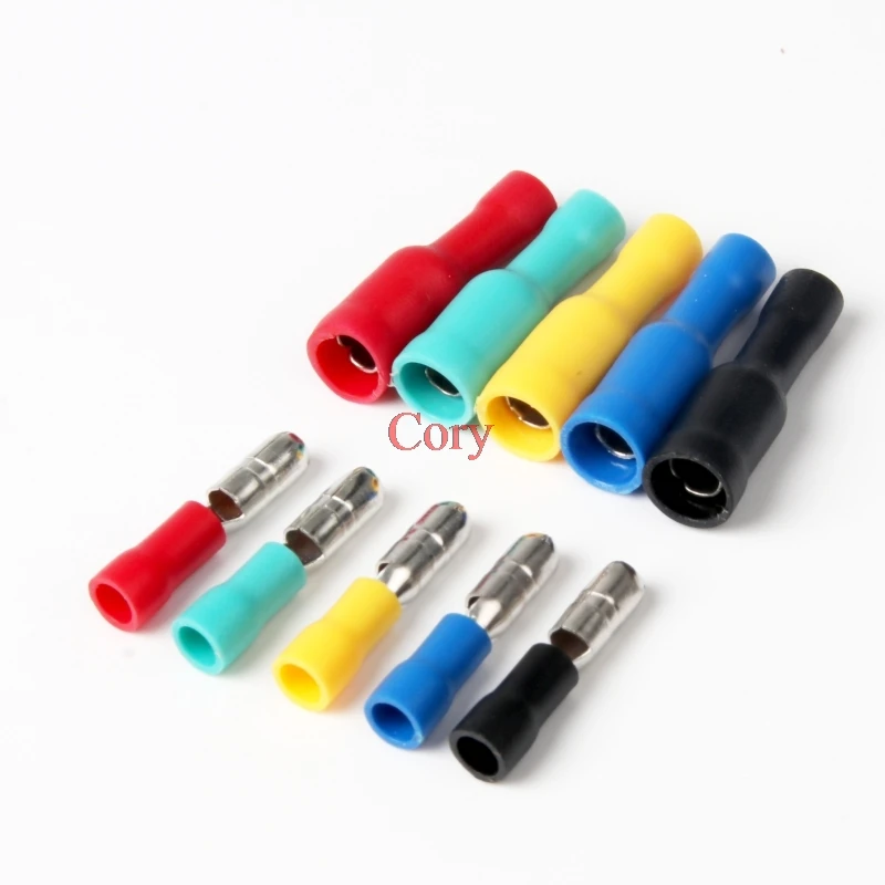 50pcs(25pcs Male+25pcs Female) Bullet Connector Crimp Terminals Wiring for cable with size 0.5 to 1.5 mm / 22 - 16 AWG CZYC
50pcs(25pcs Male+25pcs Female) Bullet Connector Crimp Terminals Wiring for cable with size 0.5 to 1.5 mm / 22 - 16 AWG CZYC