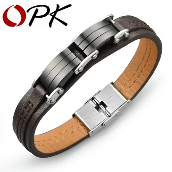 OPK PU Leather Bracelet For Men Bicycle Chain Link With Black Plastic Casual Stainless Steel Men's Jewelry Wristband WY963
OPK PU Leather Bracelet For Men Bicycle Chain Link With Black Plastic Casual Stainless Steel Men's Jewelry Wristband WY963