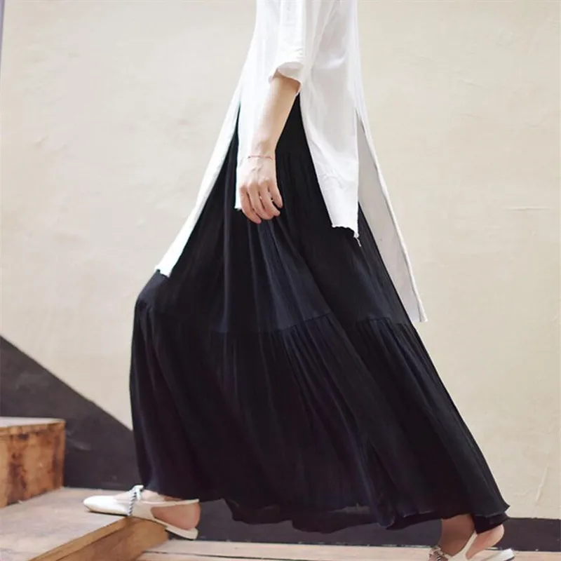 Summer Street Work Vestidos 2019 Casual Large Size 7XL Elastic Waist Pleated Pure Autumn Patchwork Maxi Skirt Girls Sweet White
Summer Street Work Vestidos 2019 Casual Large Size 7XL Elastic Waist Pleated Pure Autumn Patchwork Maxi Skirt Girls Sweet White