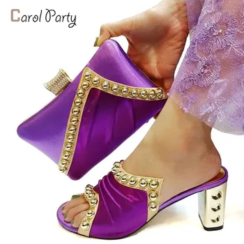 Newest Fashion italian shoes and bag set wholesale 2019 Purple color for wedding shoes and matching purse for women party
Newest Fashion italian shoes and bag set wholesale 2019 Purple color for wedding shoes and matching purse for women party