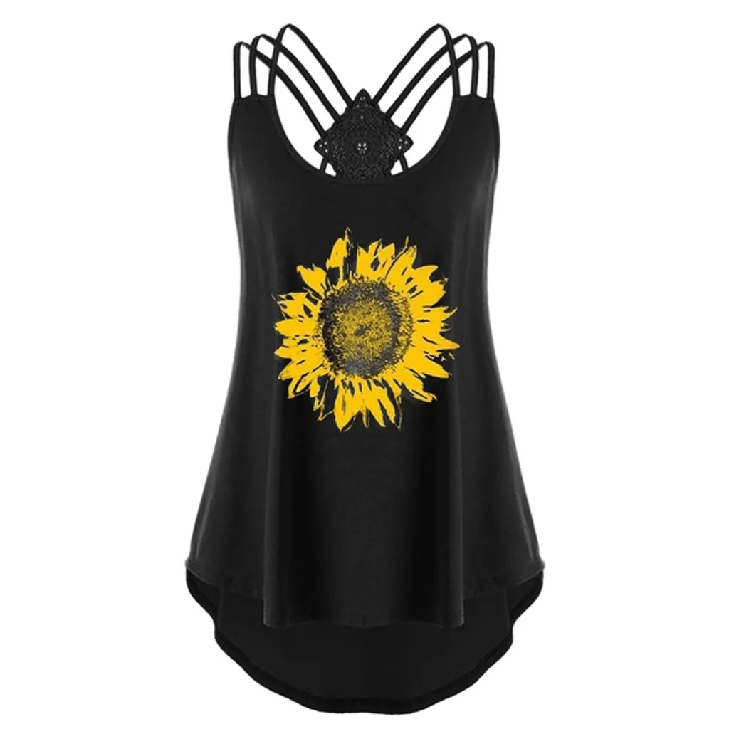 Ladie's Bandages Sleeveless Print Vest Top High Low Tank Top Notes Strappy Tank Tops
Ladie's Bandages Sleeveless Print Vest Top High Low Tank Top Notes Strappy Tank Tops