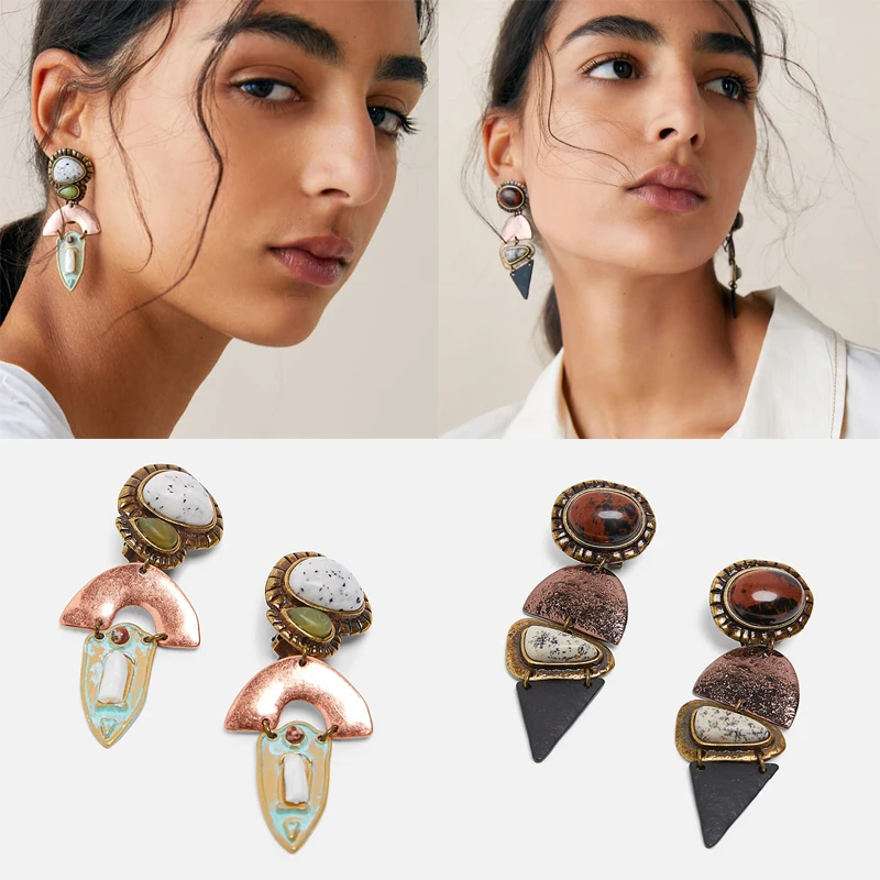 Dvacaman Bohemian ZA Natural Irregular Stone Drop Earrings Women 2019 Vintage Metal Statement Earrings Pendant Jewelry Wholesale
Dvacaman Bohemian ZA Natural Irregular Stone Drop Earrings Women 2019 Vintage Metal Statement Earrings Pendant Jewelry Wholesale