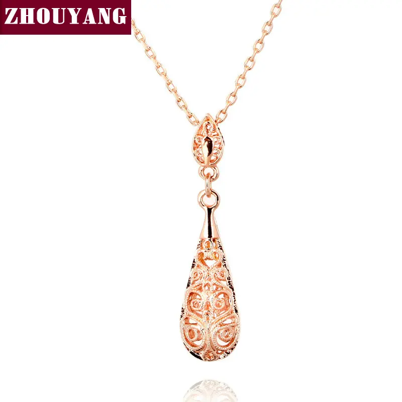 Top Quality Classic Hollowed-out Water Drop Rose Gold Color Pendant Necklace Jewelry Austrian Crystal ZYN583 ZYN584
Top Quality Classic Hollowed-out Water Drop Rose Gold Color Pendant Necklace Jewelry Austrian Crystal ZYN583 ZYN584