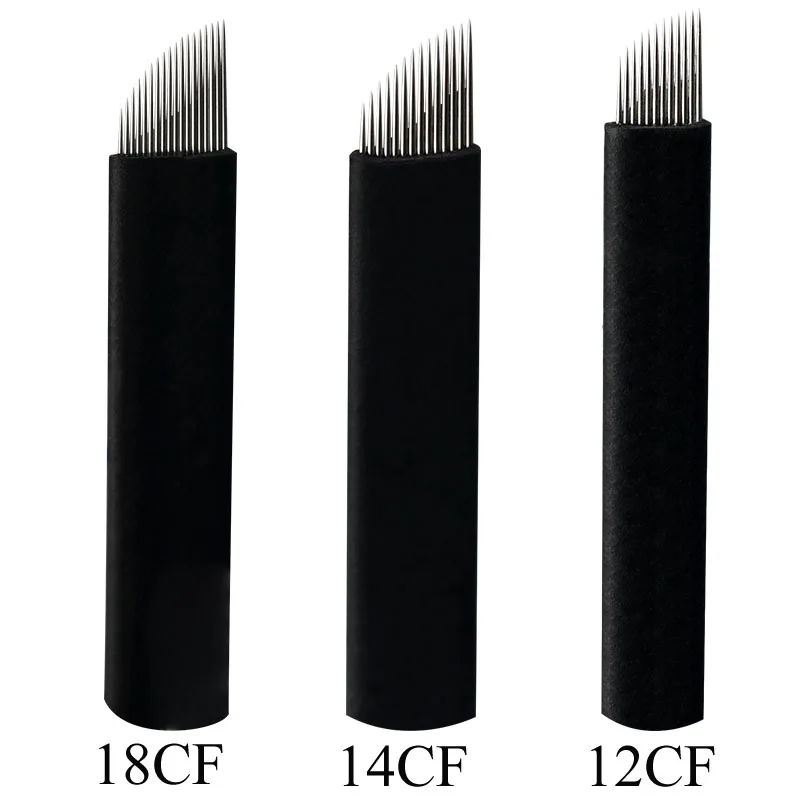 Permanent Makeup Accessories 0.18mm Microblading Needles 12 14 18pins Sterilized Disposable Tattoo Blade Tool for Eyebrow Lip
Permanent Makeup Accessories 0.18mm Microblading Needles 12 14 18pins Sterilized Disposable Tattoo Blade Tool for Eyebrow Lip